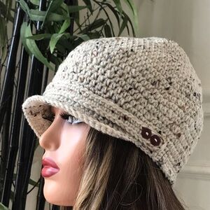 Newsboy hat , crochet hat, girls hat, womens hat crochet cap